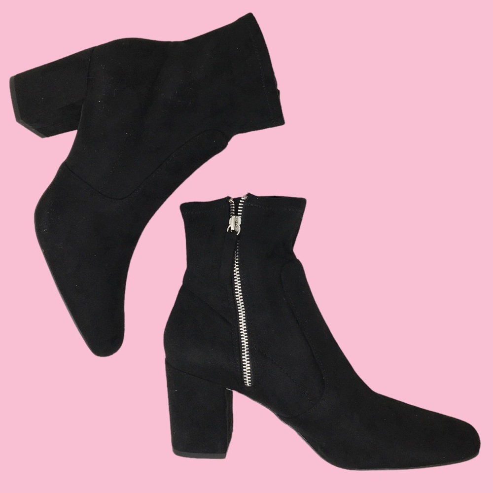 Like New Never Worn Black Faux Suede Sock Boots - Zara - Size 41 - US Size 10